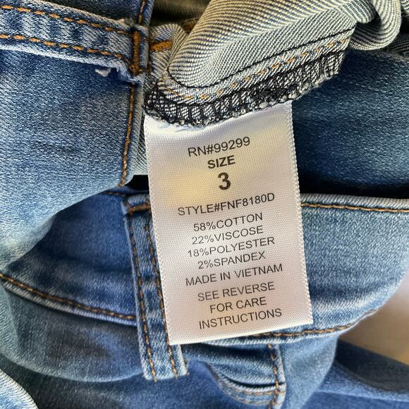 Fashion Nova Women Leggings size 3 Blue High Rise Stretch Boot Cut - Picture 9 of 10